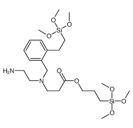 3-trimethoxysilylpropyl 3-[2-aminoethyl-[[2-(2-trimethoxysilylethyl)phenyl]methyl]amino]propanoate Structure