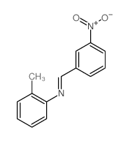 Benzenamine,2-methyl-N-[(3-nitrophenyl)methylene]-结构式