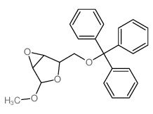 β-D-Lyxofuranoside, methyl 2,3-anhydro-5-O-(triphenylmethyl)- Structure