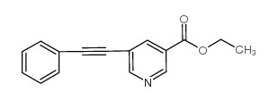 5-(2-苯基-1-乙炔)烟酸乙酯结构式