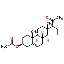 3β-acetoxy-pregn-5-en-20-one structure