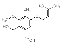 1,2-Benzenedimethanol,3-methoxy-4-methyl-5-[(3-methyl-2-buten-1-yl)oxy]-结构式