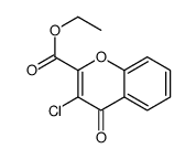 ethyl 3-chloro-4-oxochromene-2-carboxylate结构式