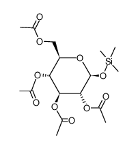 trimethylsilyl 2,3,4,6-tetra-O-acetyl-β-D-glucopyranoside Structure