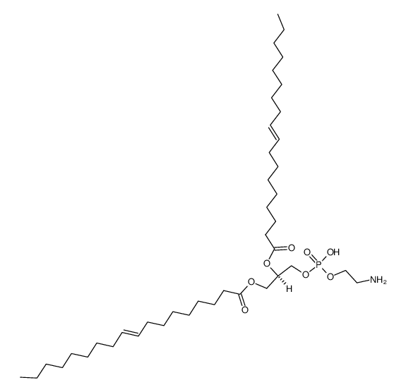 1,2-二戊酰基-sn-甘油-3-磷酸乙醇胺结构式