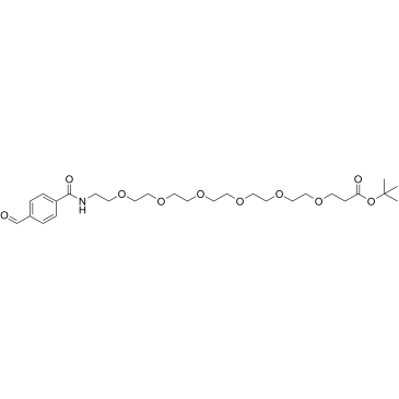Ald-Ph-PEG6-t-butyl ester Structure