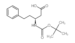 (S)-N-叔丁氧羰基-3-氨基-5-苯基戊酸结构式
