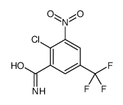 2-氯-3-硝基-5-(三氟甲基)苯甲酰胺结构式