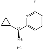 (S)-环丙基(6-氟吡啶-2-基)盐酸甲胺二盐酸盐结构式
