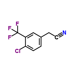 4-氯-3-三氟甲基苯乙腈结构式
