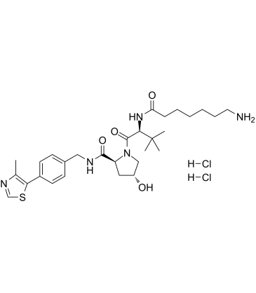(S,R,S)-AHPC-C6-NH2 dihydrochloride结构式