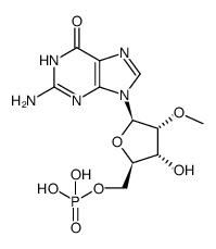 2'-O-methylguanosine 5'-monophosphate结构式