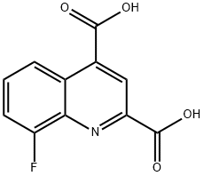 8-氟喹啉-2,4-二羧酸结构式