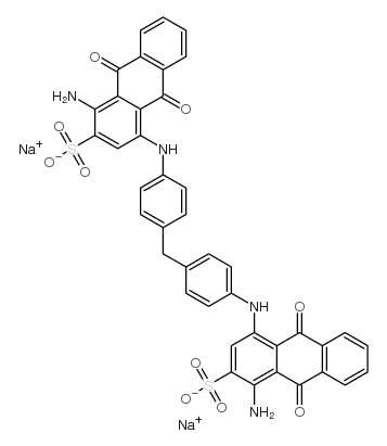 disodium 4,4'-[methylenebis(4,1-phenyleneimino)]bis[1-amino-9,10-dihydro-9,10-dioxoanthracene-2-sulphonate] Structure