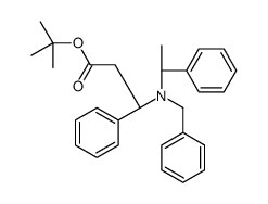 2-Methyl-2-propanyl (3R)-3-{benzyl[(1S)-1-phenylethyl]amino}-3-ph enylpropanoate Structure