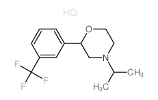 Morpholine,4-(1-methylethyl)-2-[3-(trifluoromethyl)phenyl]-, hydrochloride (1:1) Structure