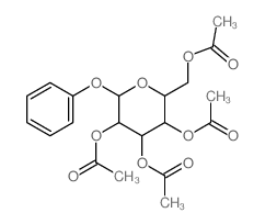 苯基-2,3,4,6-四-O-乙酰基-β-D-吡喃半乳糖苷结构式