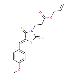 allyl 3-[5-(4-methoxybenzylidene)-4-oxo-2-thioxo-1,3-thiazolidin-3-yl]propanoate结构式
