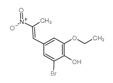 2-bromo-6-ethoxy-4-(2-nitroprop-1-enyl)phenol结构式