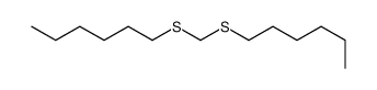 1-(hexylsulfanylmethylsulfanyl)hexane结构式