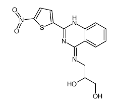 4-(2,3-DIHYDROXYPROPYLAMINO)-2-(5-NITRO-2-THIENYL)-QUINAZOLINE结构式