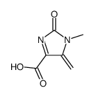 (9ci)-2,5-二氢-1-甲基-5-亚甲基-2-氧代-1H-咪唑-4-羧酸结构式