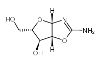 (3aS,5S,6S,6aR)-2-amino-5-(hydroxymethyl)-3a,5,6,6a-tetrahydrofuro[2,3-d][1,3]oxazol-6-ol结构式