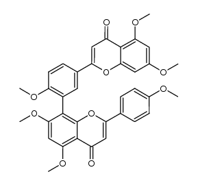 I-4',II-4',I-5,II-5,I-7,II-7-hexa-O-methylamentoflavone Structure