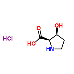 (2R,3S)-3-羟基吡咯烷-2-羧酸盐酸盐结构式