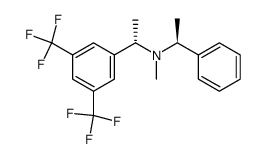 (S)-1-(3,5-bis(trifluoromethyl)phenyl)-N-methyl-N-((S)-1-phenylethyl)ethan-1-amine Structure