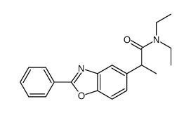 N,N-diethyl-2-(2-phenyl-1,3-benzoxazol-5-yl)propanamide结构式