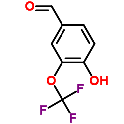 4-羟基-3-三氟甲氧基苯甲醛结构式