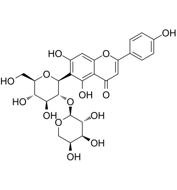 异牡荆黄素 2''-O-阿拉伯糖苷结构式