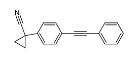 1-[4-(Phenylethynyl)-phenyl]-cyclopropanecarbonitril结构式