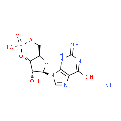 Guanosine, cyclic 3',5'-(hydrogen phosphate), monoammonium salt structure