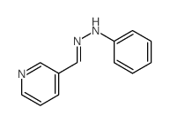 N-(pyridin-3-ylmethylideneamino)aniline结构式