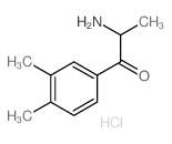 1-Propanone,2-amino-1-(3,4-dimethylphenyl)-, hydrochloride (1:1) Structure