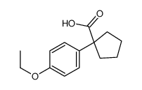 1-(4-ethoxyphenyl)cyclopentane-1-carboxylic acid结构式