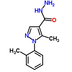 5-甲基-1-O-甲苯基-1H-吡唑-4-酰肼结构式