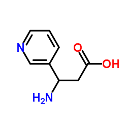 3-氨基-3-(3-吡啶基)丙酸结构式
