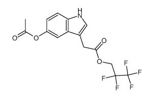 (5-Acetoxy-1H-indol-3-yl)-acetic acid 2,2,3,3,3-pentafluoro-propyl ester结构式