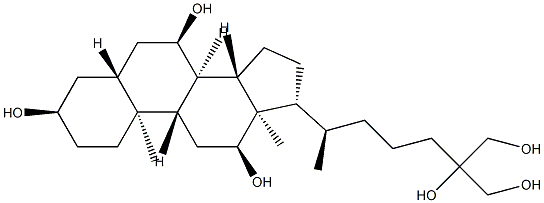 5α-Cholestane-3α,7α,12α,25,26,27-hexaol结构式