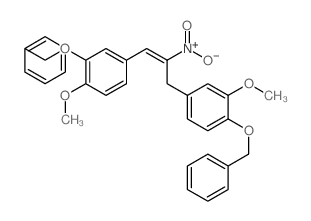 Benzene,1-methoxy-4-[3-[3-methoxy-4-(phenylmethoxy)phenyl]-2-nitro-1-propenyl]-2-(phenylmethoxy)-, (E)- (9CI)结构式