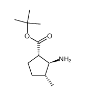 Cyclopentanecarboxylic acid, 2-amino-3-methyl-, 1,1-dimethylethyl ester,结构式