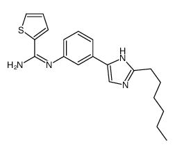 N'-[3-(2-hexyl-1H-imidazol-5-yl)phenyl]thiophene-2-carboximidamide Structure