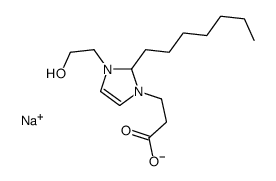 sodium 2-heptyl-2,3-dihydro-3-(2-hydroxyethyl)-1H-imidazole-1-propionate结构式
