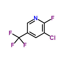 3-氯-2-氟-5-(三氟甲基)吡啶结构式