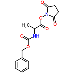 (2,5-dioxopyrrolidin-1-yl) 2-(phenylmethoxycarbonylamino)propanoate Structure