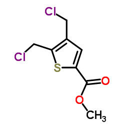 4,5-双(氯甲基)噻吩-2-羧酸甲酯结构式