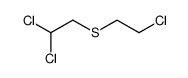(2-chloro-ethyl)-(2,2-dichloro-ethyl)-sulfide结构式